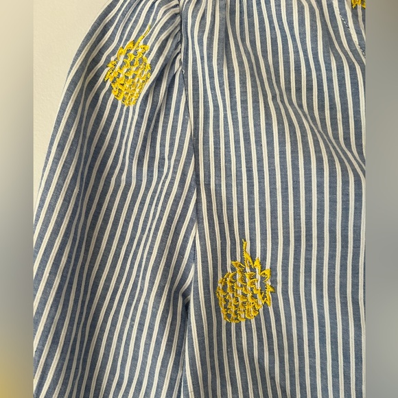 J Crew pineapple embroidered wrap blouse medium - Picture 3 of 4